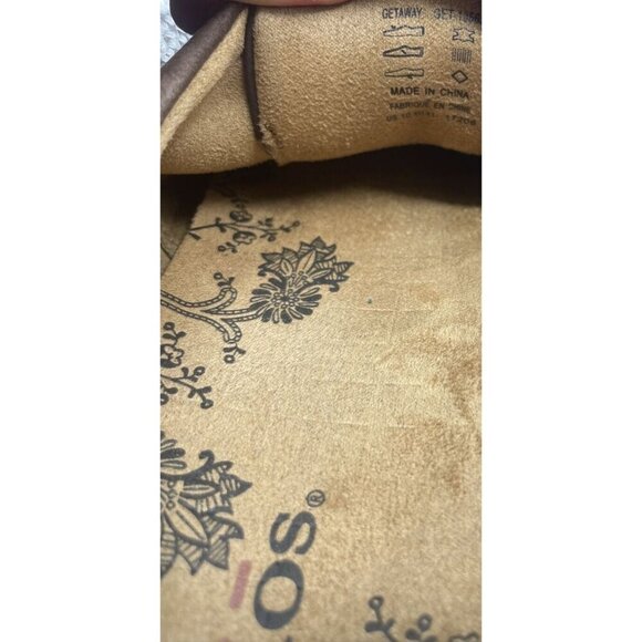 Taos Getaway Womens 10 Shoes Lace Up Brown Oxford Leather Casual Comfort - Picture 6 of 9